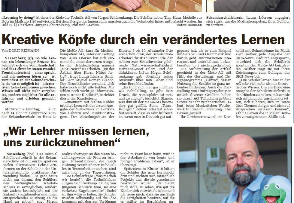 Kreative Köpfe durch verändertes Lernen